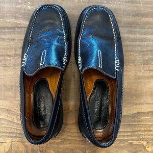 Clarks Travel Soft Black Leather Loafers